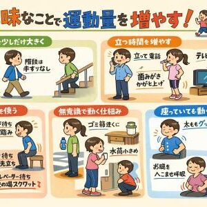 地味な動きで運動量アップ！！